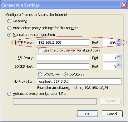 HTTP proxy configuration on Windows 7